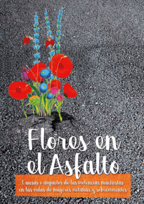 flores en el asfalto